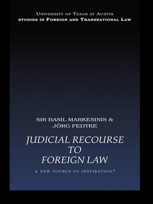 cover image of Judicial Recourse to Foreign Law